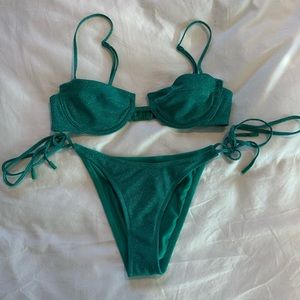 Triangl Jaded Sparkle Green Bikini